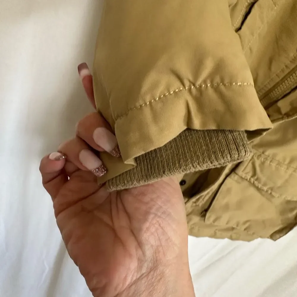 Woolrich Toddler Down Filled Full Zip Parka Jacket with Hood Tan Brown Size 2T